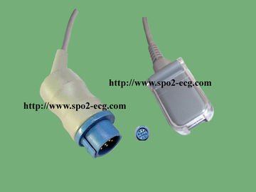 China Compatible Round 10 Pin Spo2 Cable 8ft For Kontron 7138 7840 7845 Blue Color supplier