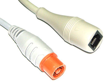 China IBP Transducer Adapter Cables , Disposable Temperature Probe Nylon Plug supplier