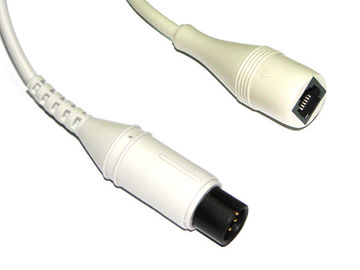 China MEK Transducer Cable 10 Feet Light Gray 6 Pins Connector  For Patient Monitor supplier
