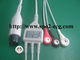 OEM ODM ECG Lead Cable 3 / 5lead AHA IEC LL Style ,1KΩ Resistance supplier