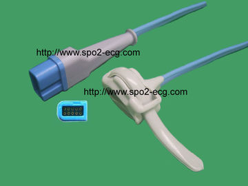 China Spacelabs Adult Spo2 Sensor Finger Clip 10 Pin For Hospital Grey Blue Color supplier