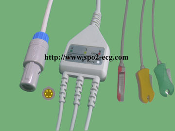 China PETAS ECG Lead Cable KMA160R 165R 260R Redel 6pin With Grabber And Snap supplier