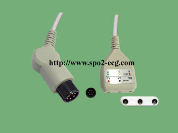 China Datescope ECG Lead Cable 9 Feet 6 Pin E9002ZK For Patient Monitors supplier