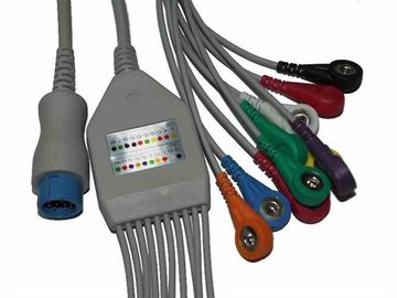 China Mindray EKG Machine Cable One Piece 12 Feet With 10kΩ Resistance supplier