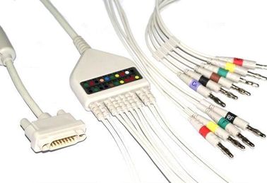 China No Resistance Trentina EKG Machine Cable TPU With 3/5 Lead Channel supplier