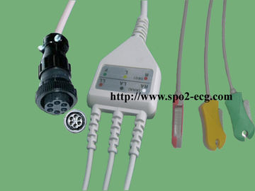 GE-MEDICAL Pro1000/Datex-Ohmeda_IEC, 3 / 5lead, clip and snap,round 6pin,TPU,40in(102cm) / 2Pin supplier