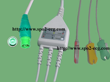 Insulated One Piece ECG Lead Cable DS5300W Accurate Messurement Snap End supplier