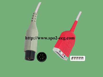 Mindray Electrode Lead Wires One Piece With 6- Pin Connector , TPU Material supplier
