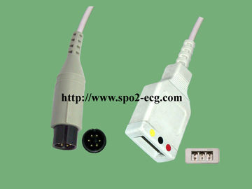 Mindray Electrode Lead Wires One Piece With 6- Pin Connector , TPU Material supplier