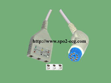 12 Feet ECG Wires / TPU ECG Patient Cable 10 Pin Compatible Artema supplier