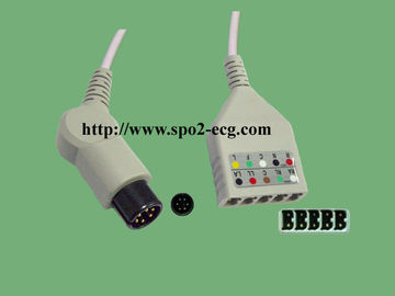 LL Style ECG Medical Cables One Piece Round 6 Pin No Resistance supplier