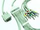 TPU One Piece EKG Lead Wires 3/5 Lead 3.6 Metre Length Blue Wire supplier