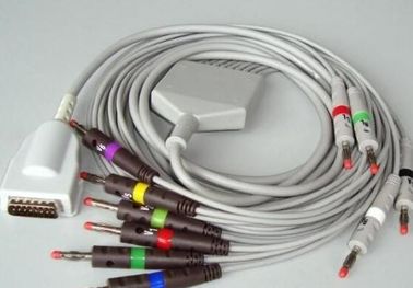 EK-10 Surgical Plastic EKG Machine Cable Single Piece IEC And AHA supplier
